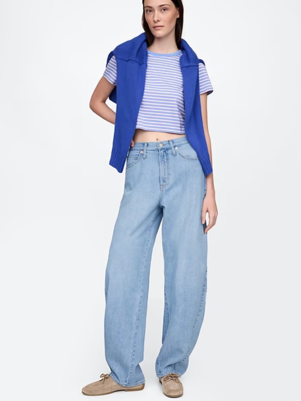 ❗️GAP Barrel High Rise Ultrasoft Denim Jeans Light MSRP $98!